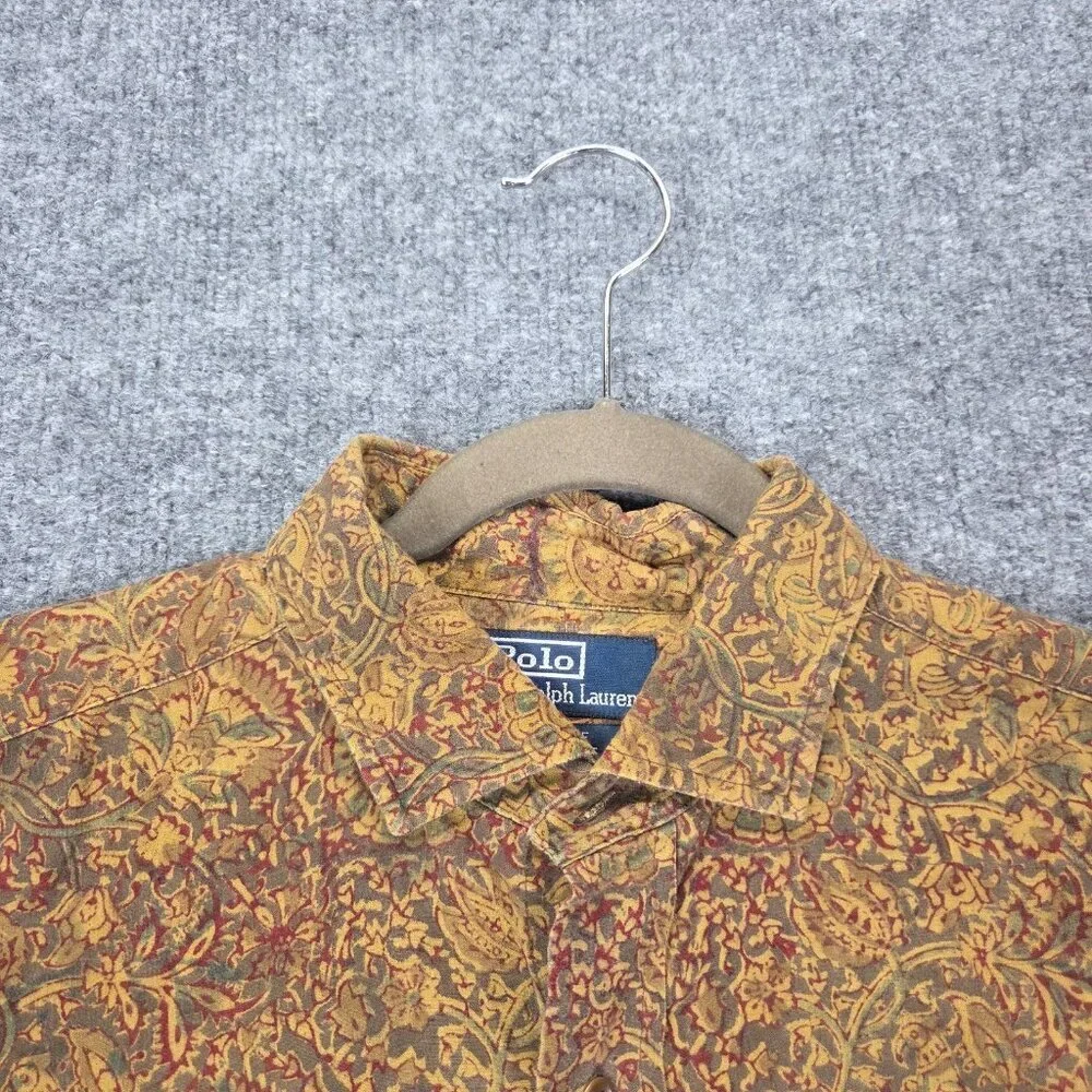 Vintage Polo Ralph Lauren Estate Classic Fit Abstract Print Button Down Shirt XL